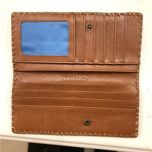 Mlavi Boho purple Ikat print vegan wallet - Picture 6 of 13